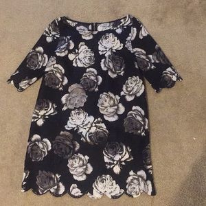 Black floral dress